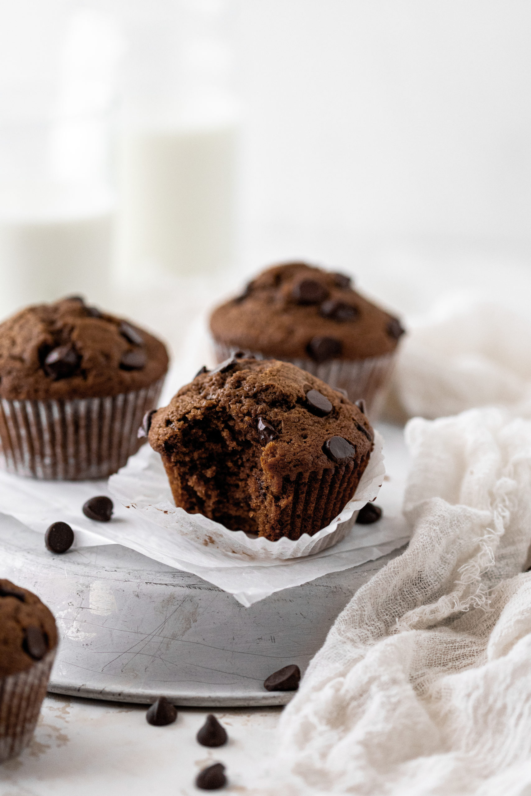 Soft & Decadent Triple Chocolate Muffins 