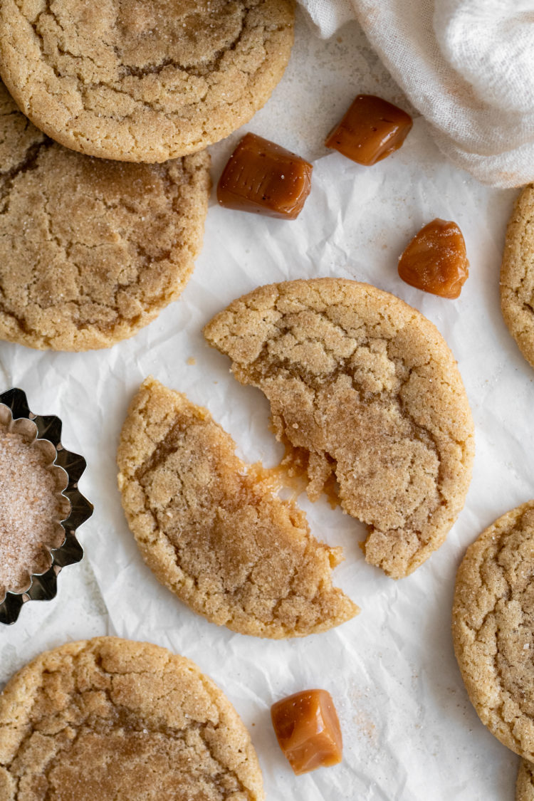 Caramel Stuffed Snickerdoodles - Simply Unbeetable